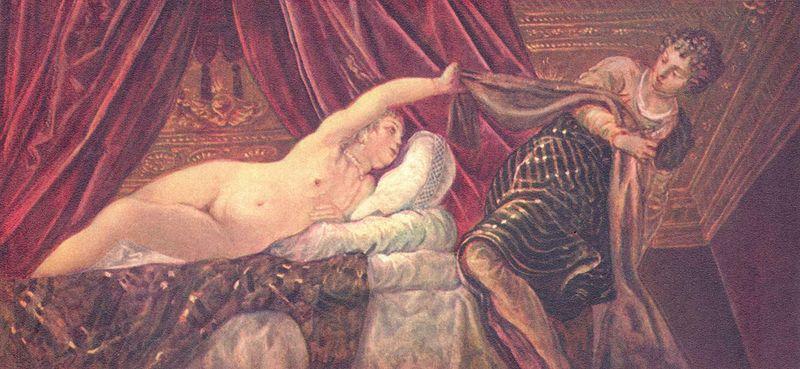 Jacopo Tintoretto Joseph und die Frau des Potiphar Norge oil painting art